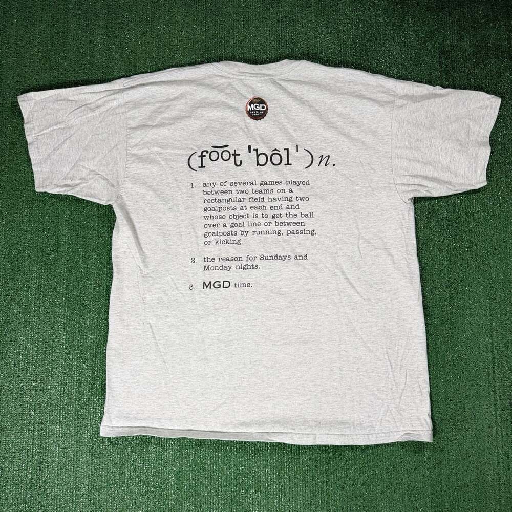 Miller Genuine Draft Football Definition T-Shirt Gray XL